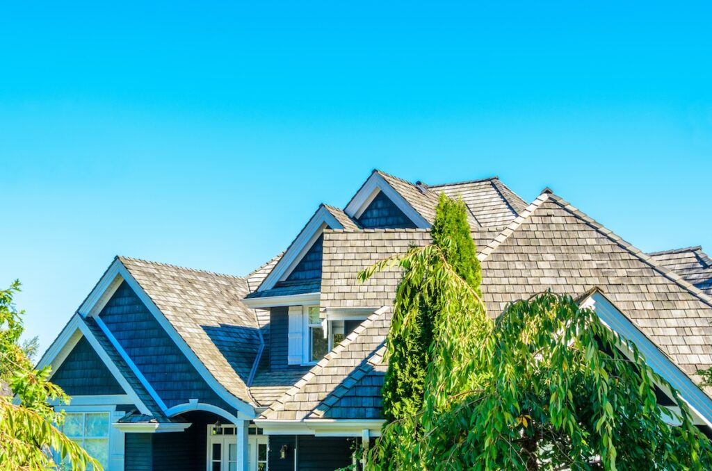 the roof of the house with nice window