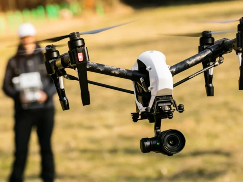 Drone used for professional roof inspection