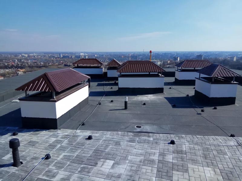 Flat Roof With Vents