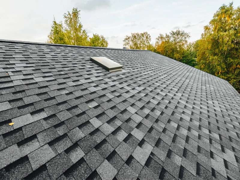 Roof replacement with new asphalt shingles