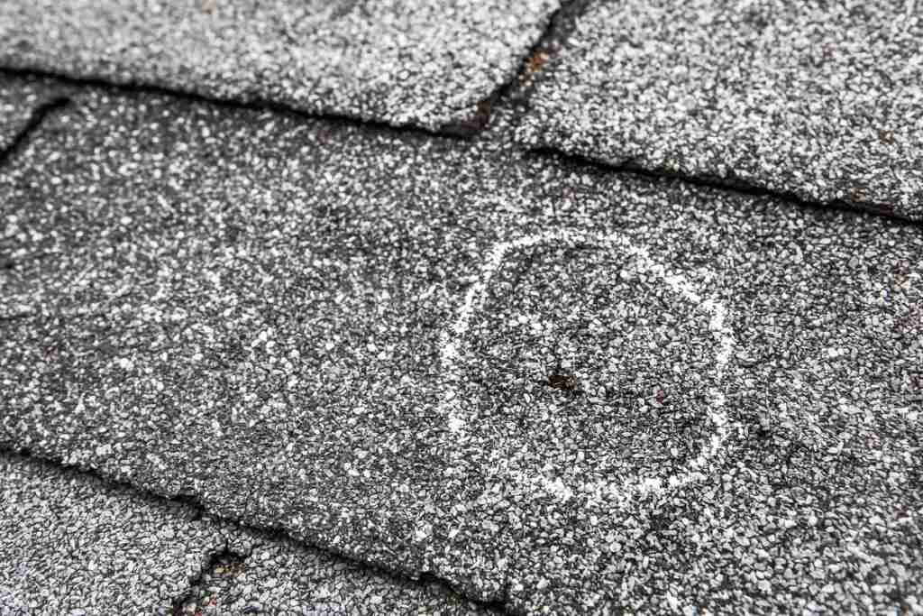 Hail strom damage roof