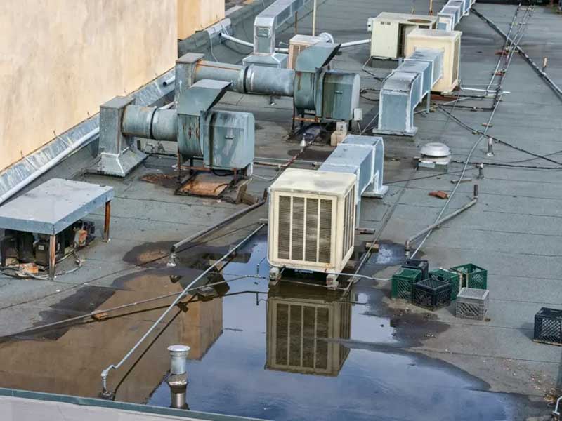 Old commercial roofing system