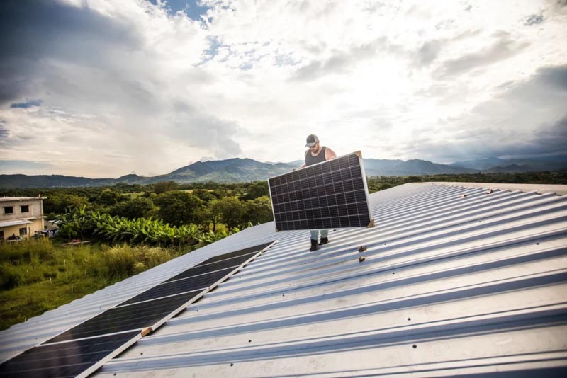 Solar panel installation