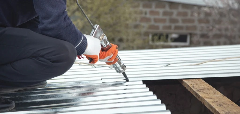 Water proofing a metal roof