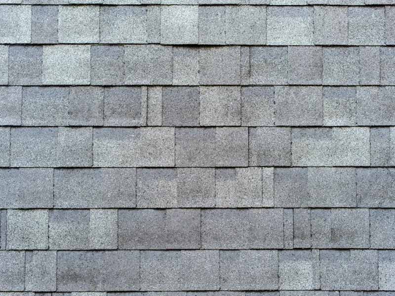 streaky asphalt shingles