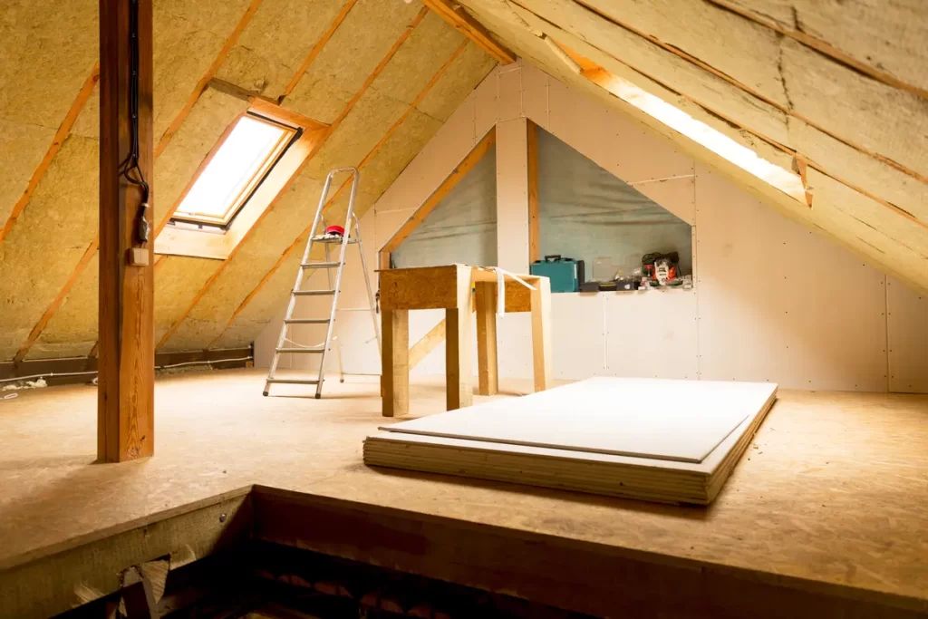 an insulated attic