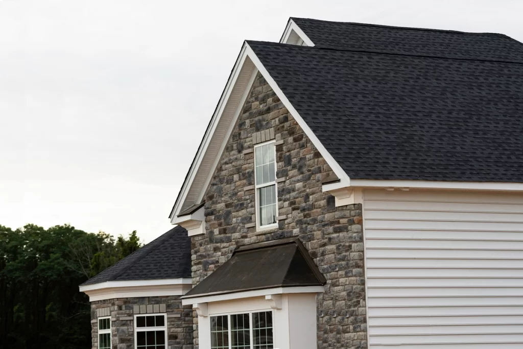 black asphalt shingle roof