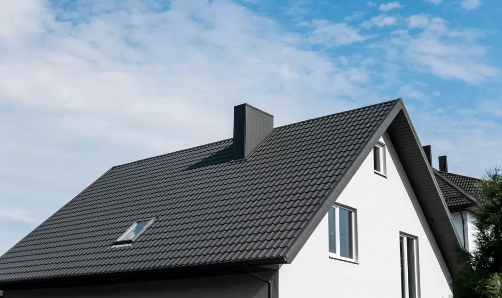 black metal shingle roof