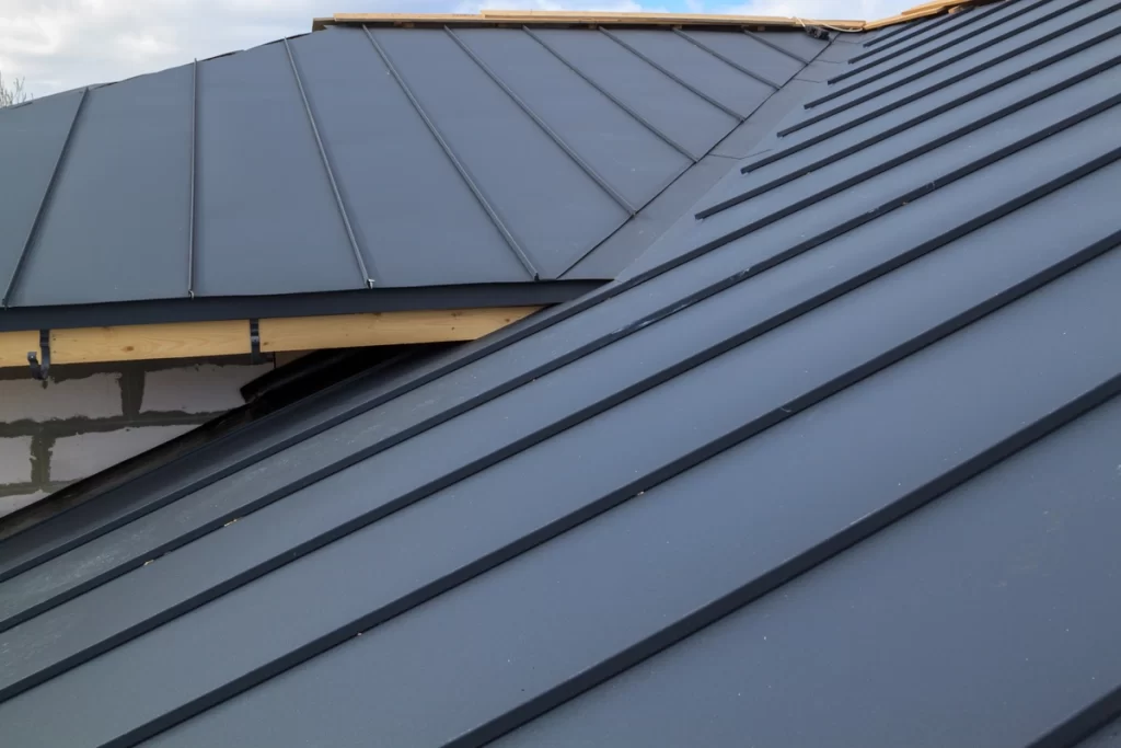 black standing seam metal