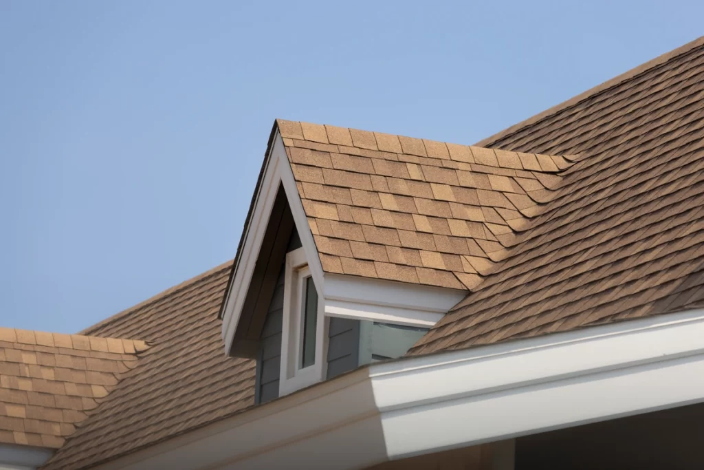 brown roof shingles