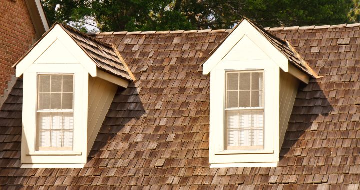 cedar shake roof-white sided house with cedar shake roof