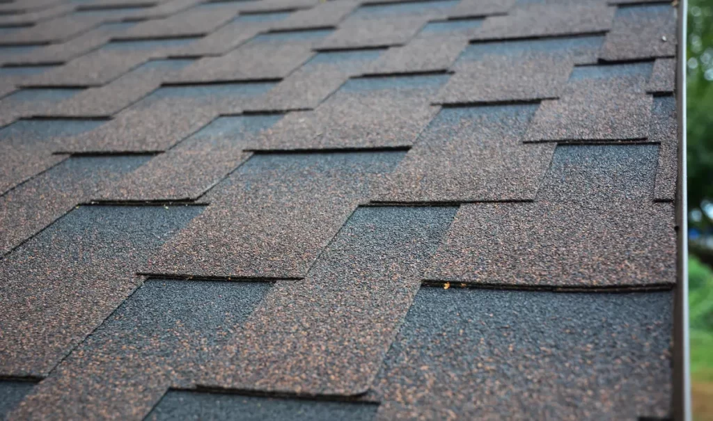 close up on architectural shingles