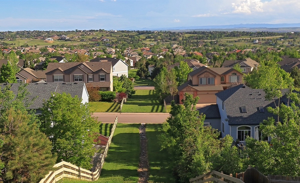 bird's view of Colorado houses