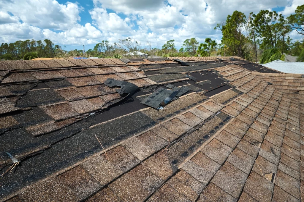 damaged roof zoomed image