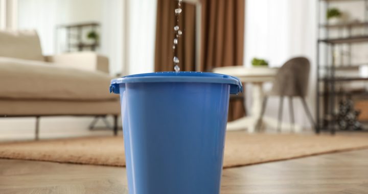 emergency roof repair water in bucket