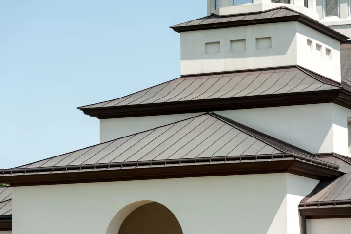 fancy house metal roof