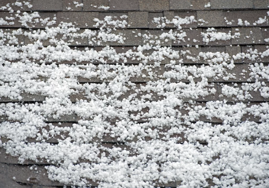 hail on roof