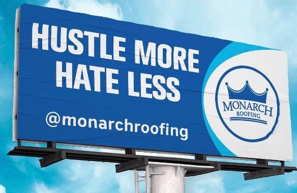 monarch roofing billboard
