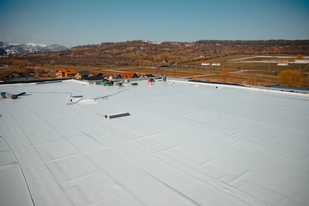 PVC roof and mountains