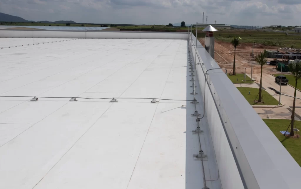 PVC roof and palm trees