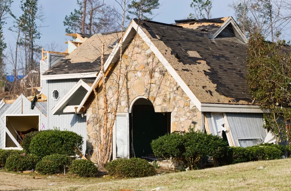 home in need of roof replacement through insurance