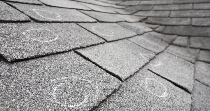 roof with hail damage