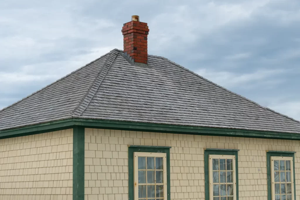 rustic hip roof