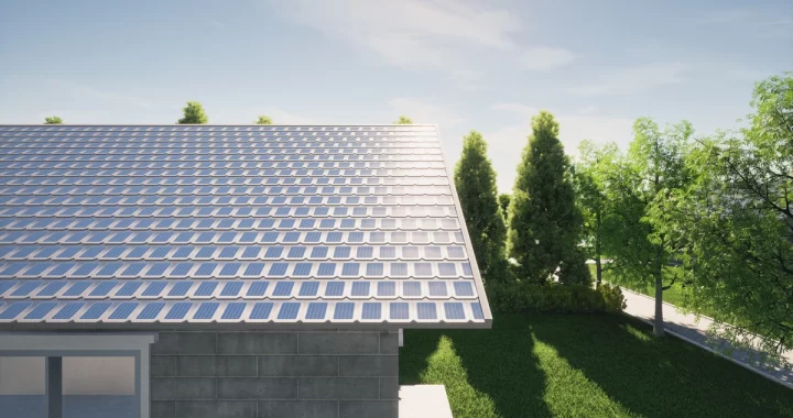 solar shingles on a house