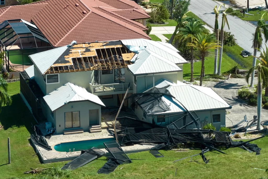 torn off roof