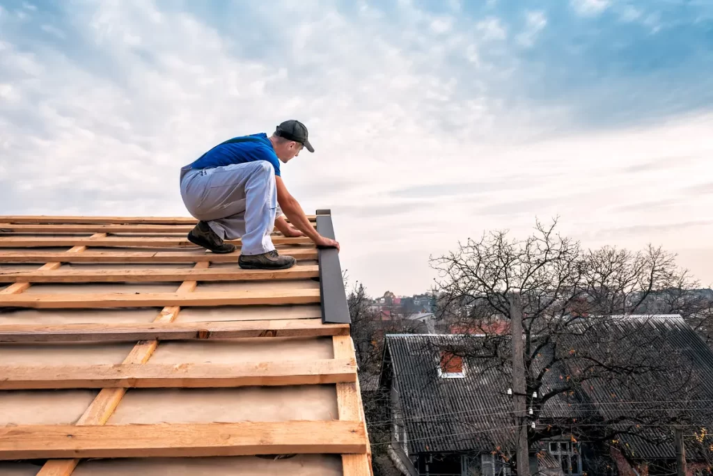 walking on roof frame