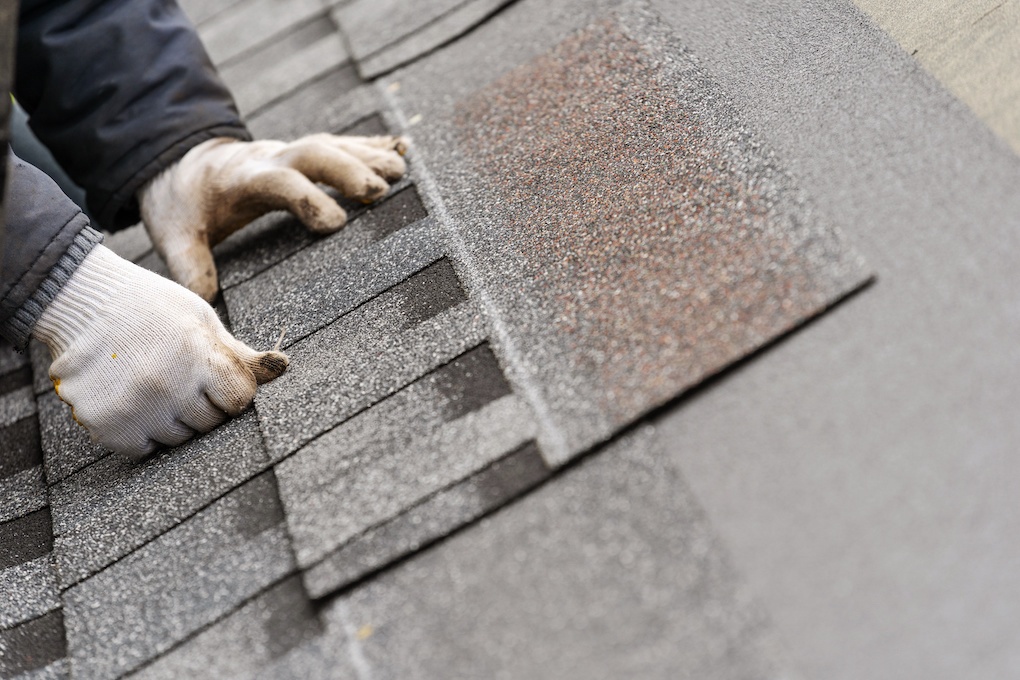 installing asphalt shingles; roof repair cost